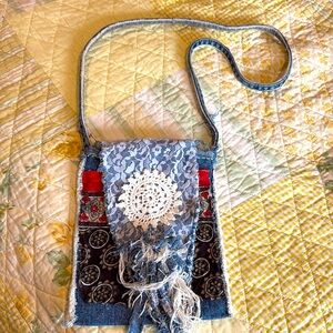 Handmade blue jean bag
